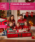saint joy organizer multiuso per addobbi natalizi in tessuto oxford con manici e tasche ean 8050043127549
