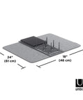 immagine-6-umbra-scolapiatti-con-tappetino-assorbigoccie-47x17x9cm-grigio-ean-028295387224