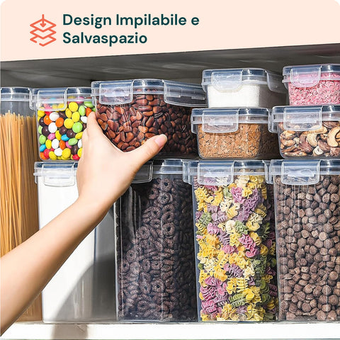 avilia home contenitori ermetici alimenti set 24 pezzi di diverse dimensioni con etichette ean 8052879011306