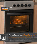 wintem cucina a gas 50x50 cm con forno a gas 49 litri 4 fuochi di diversa potenza valvole di sicurezza e coperchio ean 8056819078930