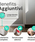 kombo base porta a spazzola adesiva 1m in pvc isolante termico rumori ean 8055384191730