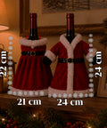 saint joy copri bottiglia natale set 2 pezzi cappotto e abito con cintura ean 8050043128423