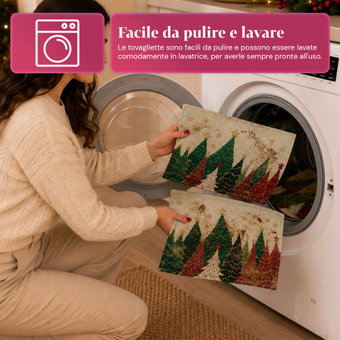 saint joy tovagliette natalizie set 4 pezzi 30x45 cm 2 fantasie ean 8050043128089