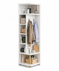 avilia home scaffale angolare in mdf bianco a 7 livelli 180x30x30 cm ad alta capacita di carico ean 8052879010286