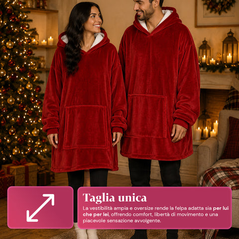 saint joy coperta con maniche e cappuccio felpa coperta oversize 2 colori ean 8050043128386