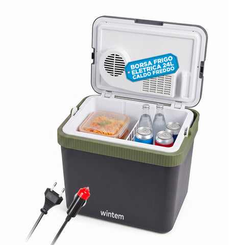 Borsa Frigo Elettrica 24L Caldo/Freddo –  Rinfresca fino a -18°C sotto Ambiente e Riscalda fino a 65°C (40/50W)