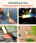 Cannello a Gas 70cm con Bruciatore ø60mm e Leva Rapida per Uso Professionale