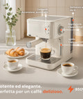 Potente ed elegante per caffè delizioso: serbatoio da 2L, regolazione cappuccinatore e ugello professionale 850W