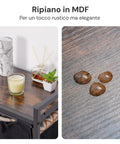 Avilia Mobile Portabiancheria  Struttura in Acciaio con 3 Cestini Estraibili e Ripiano in MDF Salvaspazio Multiuso 114L Ean 8056819050721
