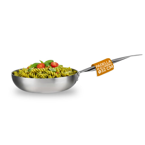 Kochpfanne Chef 32 cm – Satiniertes Natur-Aluminium – Full Induction