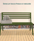 Panca Montecarlo Verde In Acciaio Verniciato Con Design Moderno