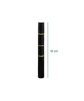 Pennello makeup multiuso nero con dettagli dorati, dimensioni 18 cm, strumento professionale per trucco preciso e dettagliato