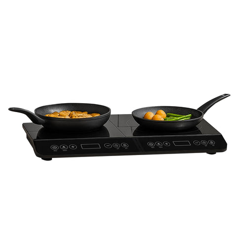 Doppel-Induktionskochplatte 3500W mit Touch-Bedienung und 4-Stunden-LED-Timer