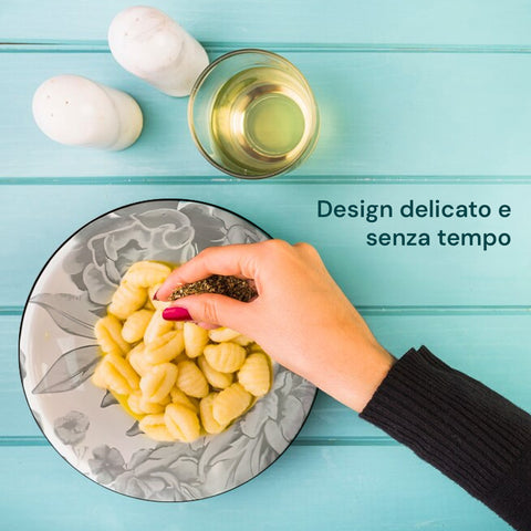 Servizio Piatti 18 Pezzi Decoro Bouquet In Porcellana Per 6 Posti Tavola