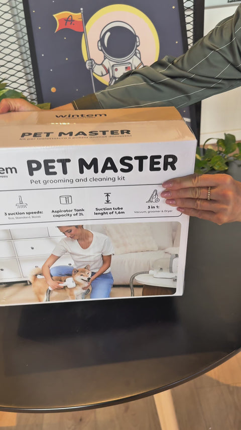 Kit Toelettatura 3 in 1 Pet Master: Aspiratore, Toelettatore e Spazzolatore con Accessori Inclusi
