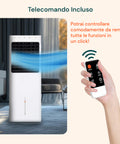 Raffrescatore d'aria multifunzione con telecomando incluso per controllo remoto, sistema di raffreddamento evaporativo con flusso d'aria direzionabile, perfetto per casa e ufficio
