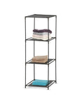 Avilia-Scaffali Modulari 3 Ripiani in Stoffa-Set 2 Pezzi Altezza Regolabile 98x34x34cm Ean 8056819050196