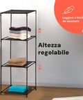Avilia-Scaffali Modulari 3 Ripiani in Stoffa-Set 2 Pezzi Altezza Regolabile 98x34x34cm Ean 8056819050196