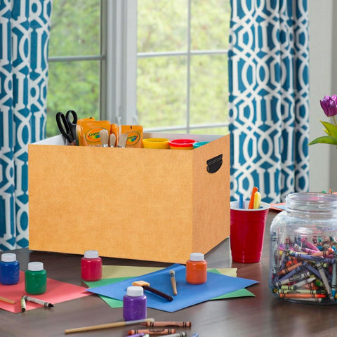 Scatole Organizer Beige Effetto Juta con Manici in Set da 4 Formati Ean-3560231537739