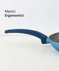 Avilia Padelle Antiaderenti Gaia Alluminio Blu con Fondo a Induzione Set 3 Pezzi con Manico Ergonomico Ean-8056819042856