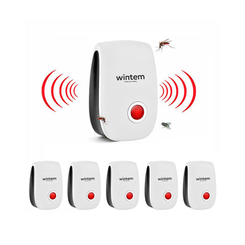 Ungiftiger Ultraschall-Vertreiber für Mücken, Mäuse und Insekten – 6er-Set
