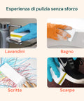 Set 3 Spugne Magic Eraser Multiuso Pulizia Profonda per Cucina, Forni, Bagno, Fornelli e Superfici Dure o Delicate Ean- 5053249244068