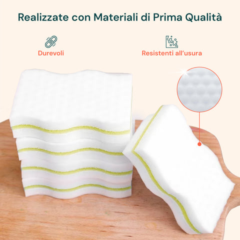 Set 3 Spugne Magic Eraser Multiuso Pulizia Profonda per Cucina, Forni, Bagno, Fornelli e Superfici Dure o Delicate Ean- 5053249244068