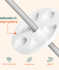 Tavolino per ombrellone realizzato in polipropilene PP resistente, facile da pulire e leggero, ideale per uso esterno