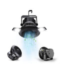 Wintem Ventilatore da Esterno Absolute 4W con Pannello Solare Batteria 25h, 4 LED, Gancio, Ricaricabile USB e con Funzione Powerbank Ean-8052286431759