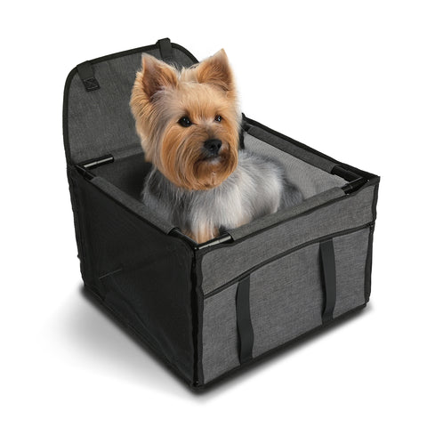 Autositz für kleine Hunde 39x39 H28cm Robust mit Sicherheitsgurt