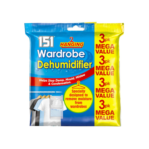 3er-Set Kleiderschrank-Luftentfeuchterbeutel 180g