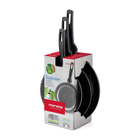 Set 3 Padelle Insieme 20 24 E 28cm