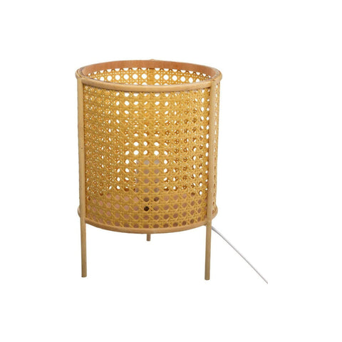 Tischleuchte aus Bambus und Rattan 28 cm