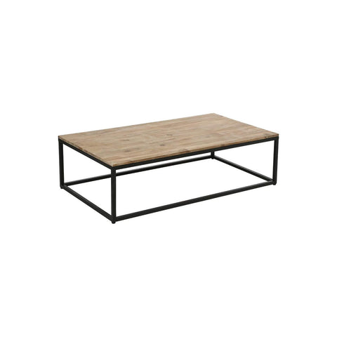 Couchtisch aus Metall und Holz 115x65x32,5cm