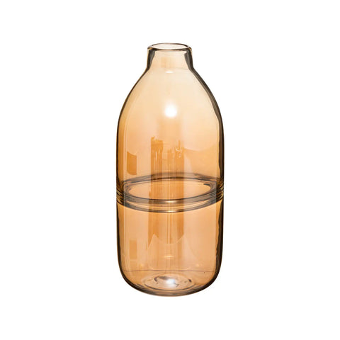 Vase aus Glas Line Bernstein H30cm