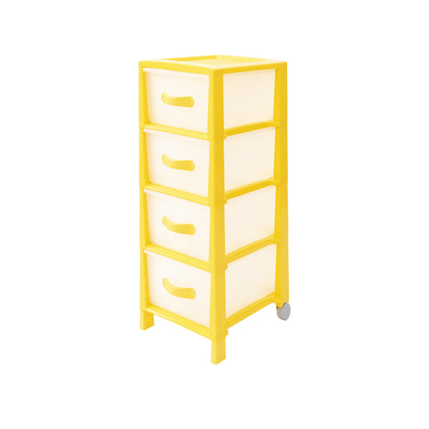 Schubladenkommode Futura Slim mit 4 Schubladen, Gelb