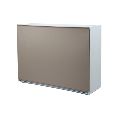 Schuhschrank Glatt Wandmontage 16x51,5x39cm Taupe