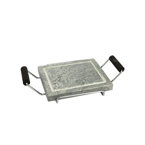 Specksteinplatte quadratisch mit Rahmen 25x25cm