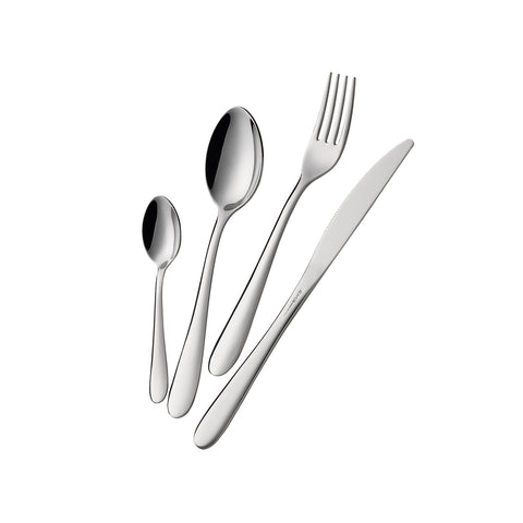 Set mit 24 Besteckteilen aus poliertem Stahl Segno