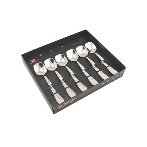 Set mit 6 Teelöffeln aus Magic Trix-Edelstahl