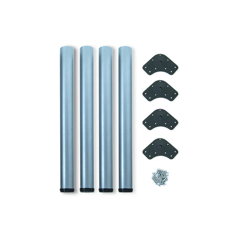 Kit 4 Tischbeine verstellbar ø 60x83-85cm Aluminium lackiert