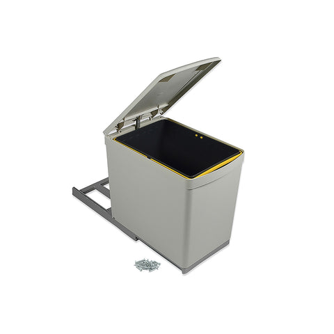 Mülleimer mit verschiebbarer Basis und automatischem Deckel 16l