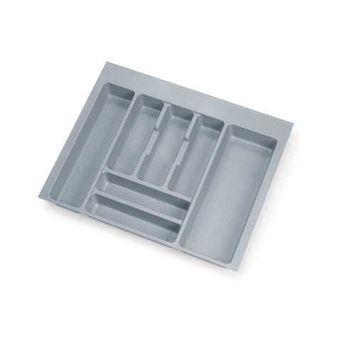 Portaposate Regolabile Per Cassetto In Plastica 60cm Grigio
