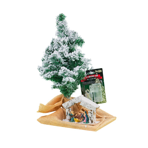 Weihnachtsbaum mit Krippe 20x43cm
