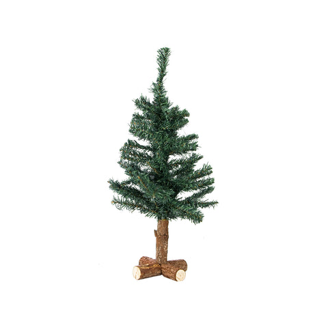 Weihnachtsbaum mit 60 Ästen, Holzfuß, 68 cm
