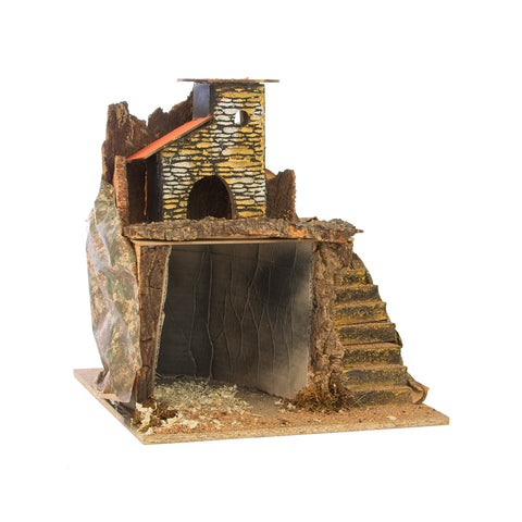 Hölzerne Krippenhütte 30x31x36cm
