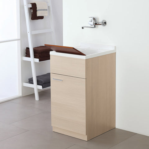 Waschtischunterschrank aus Lärche für Badezimmer, 45 cm