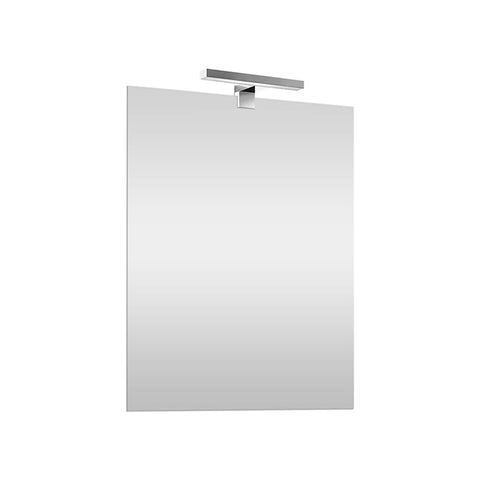 Rechteckiger Spiegel mit polierter Kante und 4,5W LED-Beleuchtung 50x60cm