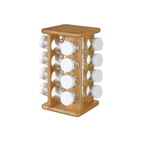 Gewürzregal-Set mit 12 Gläsern 17x17x28cm