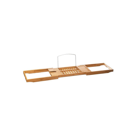 Ausziehbares Badewannen-Tablett aus Bambus 70/105x22cm